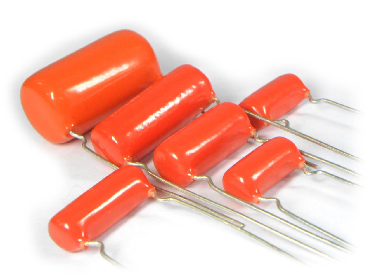 Capacitores Orange Drops de propileno e perfil redondo - Capacitor Propileno Orange Drop 0.0033uF 600V