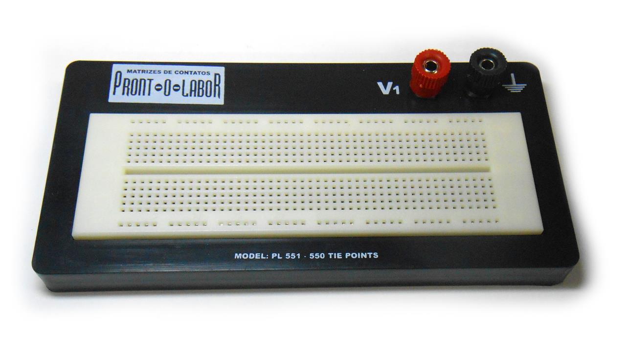 Matrizes de contato para prototipagem de circuitos Protoboard - Protoboard Pront-o-labor PL 551